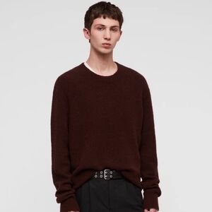 All Saints Hawk Crew Jumper Wool Yak Blend L